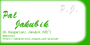 pal jakubik business card